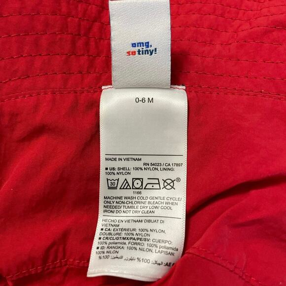 Old Navy Bucket Hat Reversible Navy Blue Red Summer Memorial Day 4th of July 0-6 - Picture 5 of 6
